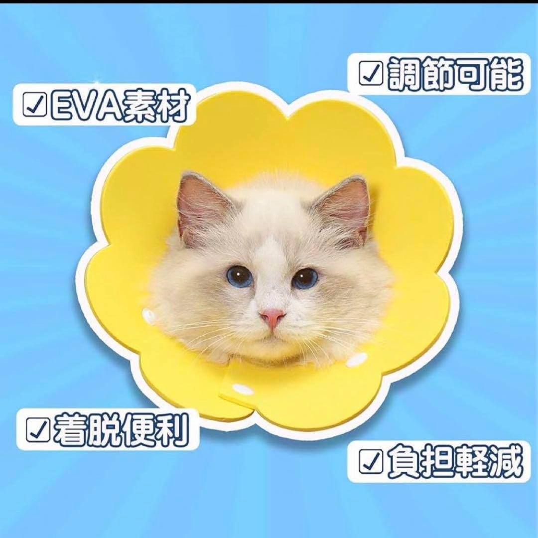 早い者勝ち❣️ エリザベスカラー 猫用 犬用 ソフト　S イエロー　シンプル