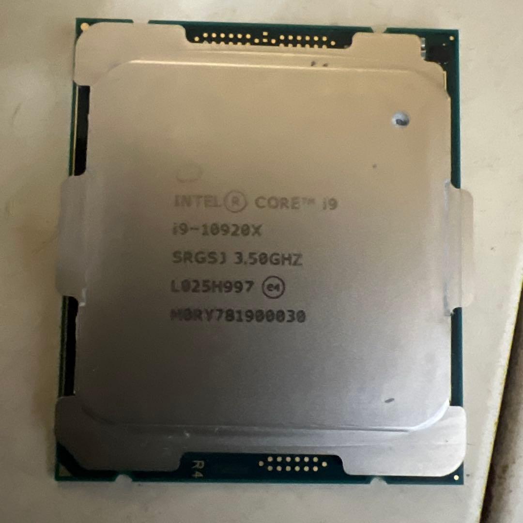 Intel Core i9-10920X CPU 3.50GHz 2セット
