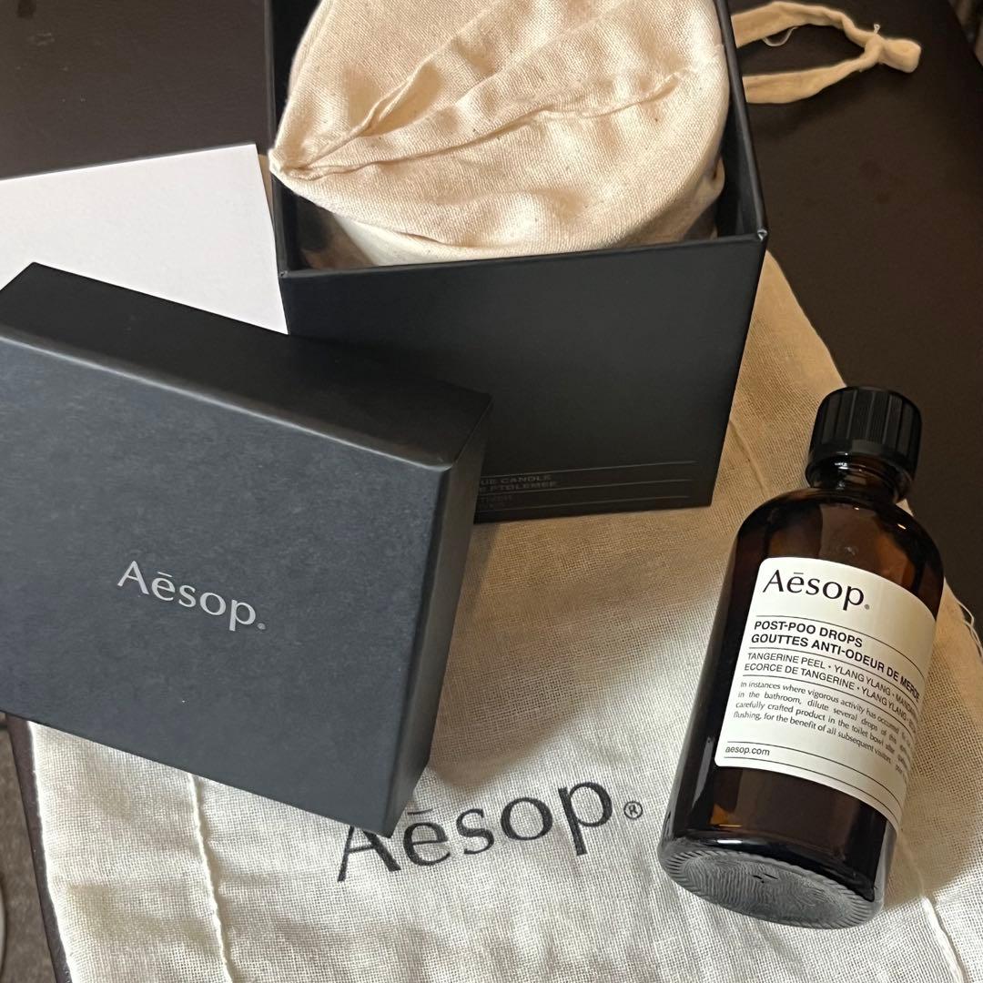 【新品未使用】Aesop アロマキャンドル プトレミー＆ポストプードロップス