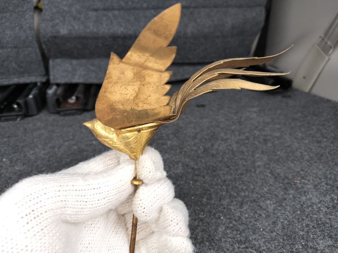 真鍮・金メッキ　小鳥