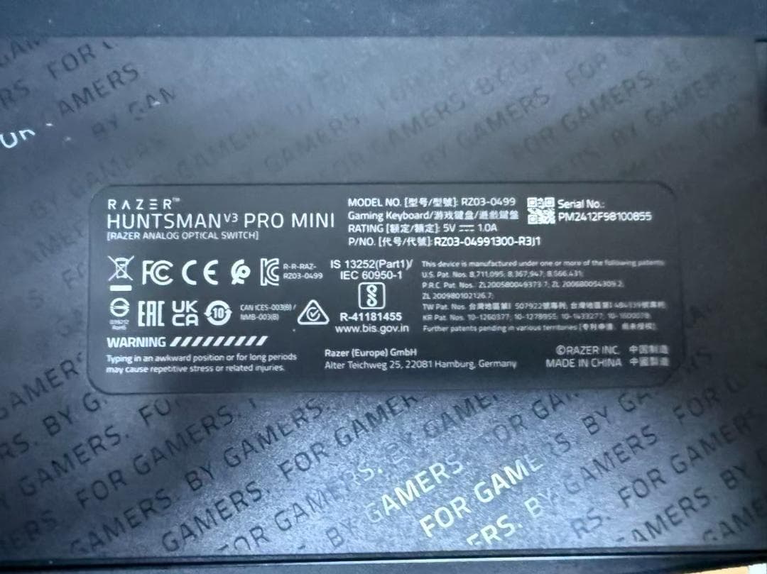 箱なしHUNTSMANv3PROMINIキーボード美品