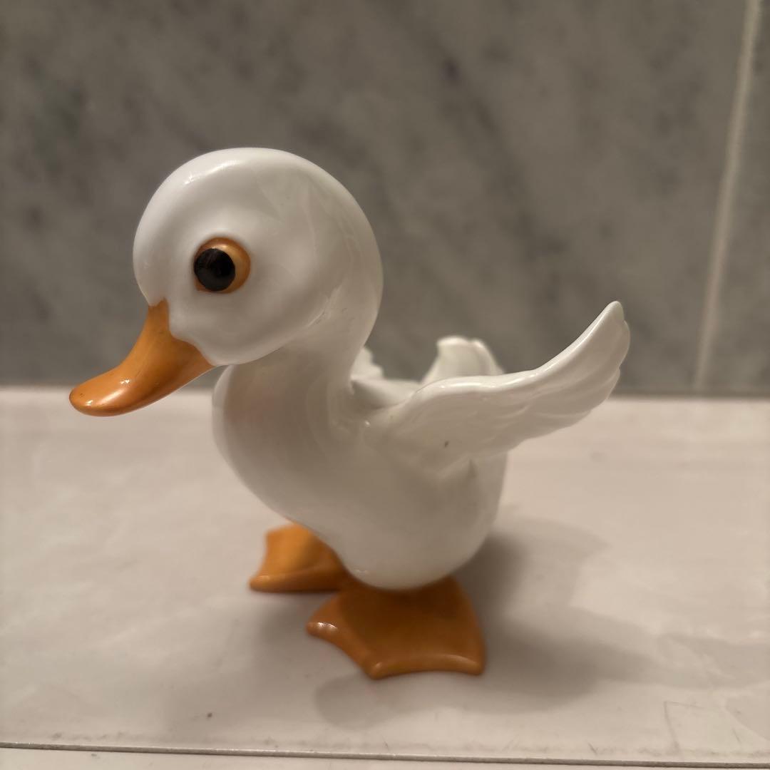 イギリス70年代ロイヤル・オズボーン生きているように美しい瞳のアヒル陶器