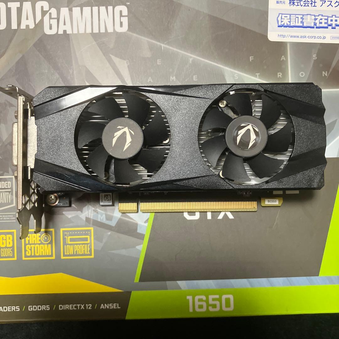 ZOTAC GAMING GTX1650 LP ロープロ