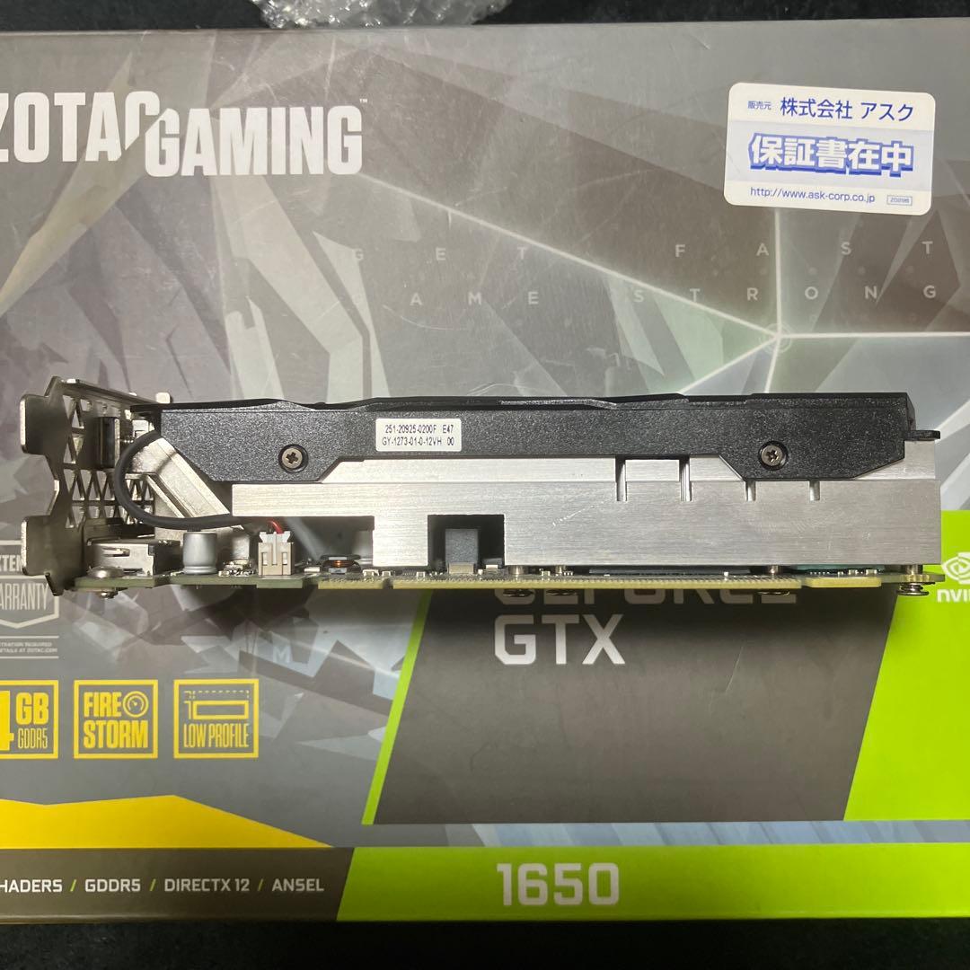 ZOTAC GAMING GTX1650 LP ロープロ