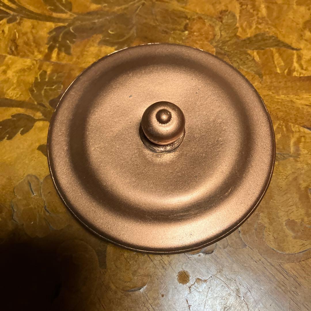 銅製 丸みを帯びた薬罐　ポット　美品