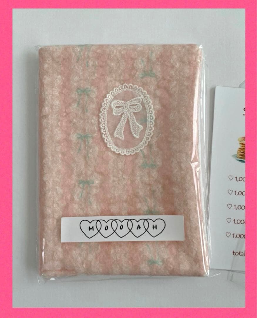 バインダー貯金 リボンピンクカバー ＆ バインダー・savingグッズセット韓国