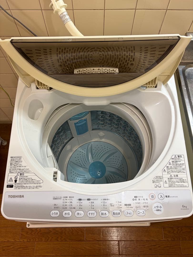 東芝 洗濯機 6kg AW-60GM 分解洗浄済み 動作良好