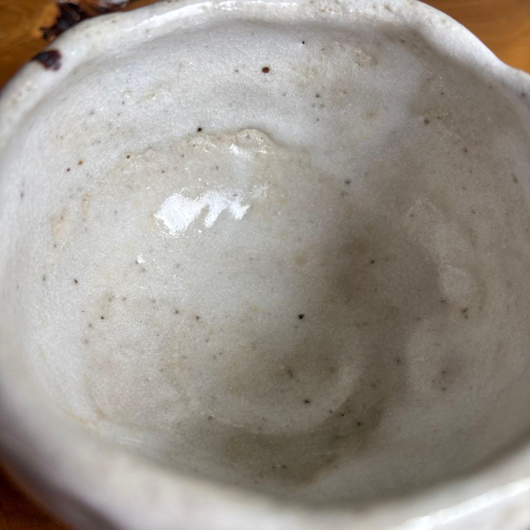 志野焼 矢野景川造 作家物 小さめ抹茶碗 茶道具