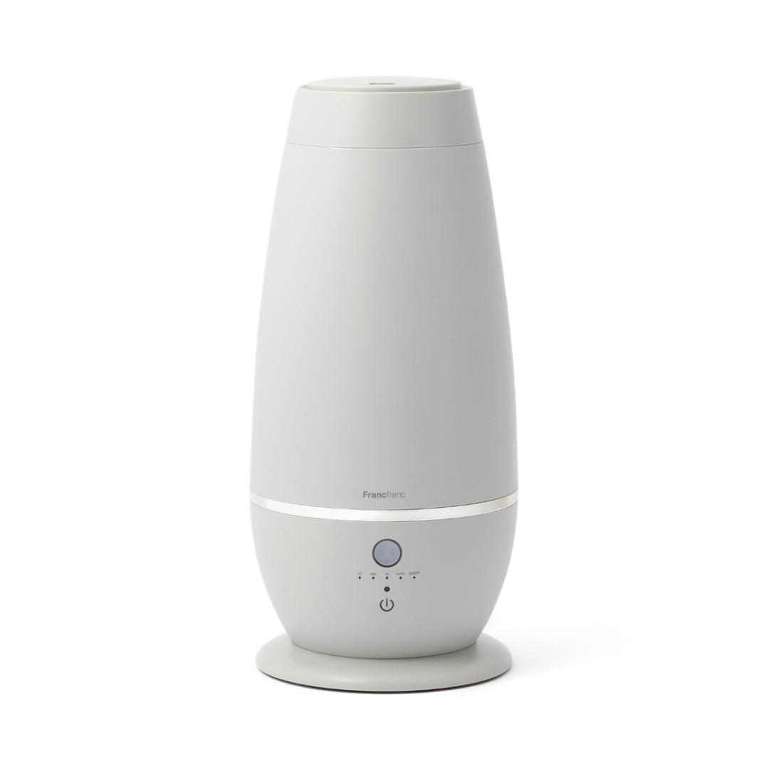 【Francfranc】シレーヌ 上部給水型 超音波式2WAY加湿器 グレー