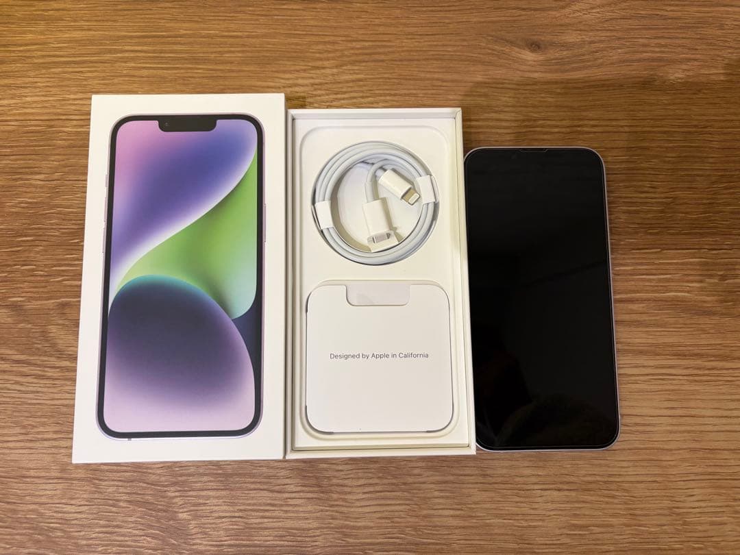 【美品】iPhone14 パープル256GB バッテリー86%