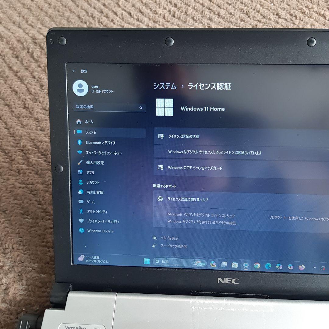 ★驚速　NEC VersaPro UltraLite Win11/ i7/SSD