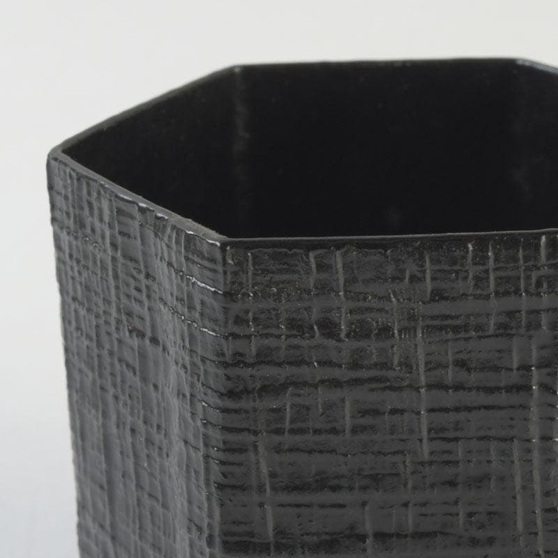 茶道具　山中塗　中村宗悦作　黒一閑　杜若蒔絵　茶器　共布共箱　V　9948