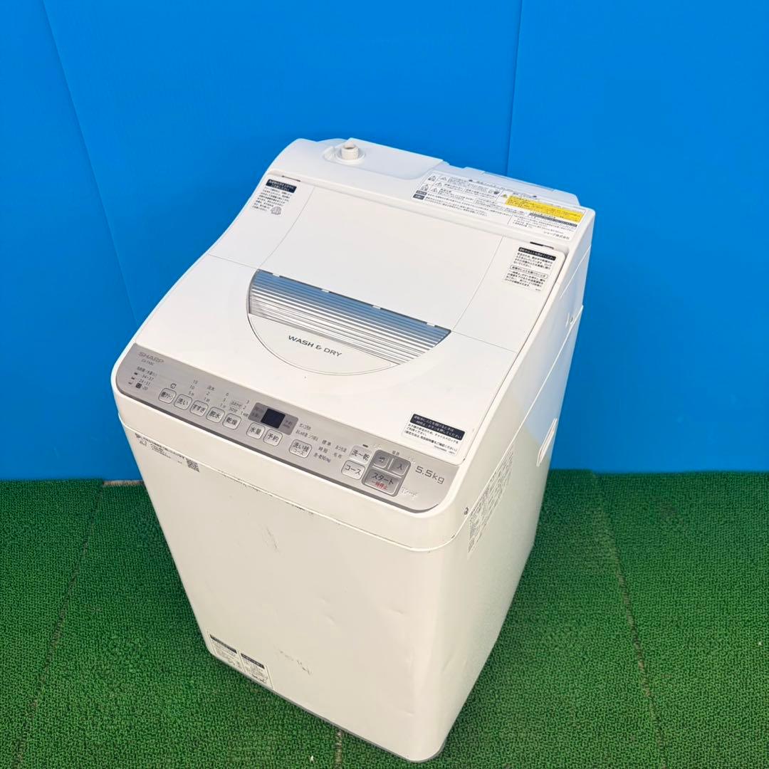 072 SHARP 大人気　乾燥機能付き　コンパクト　洗濯機　一人暮らしおすすめ