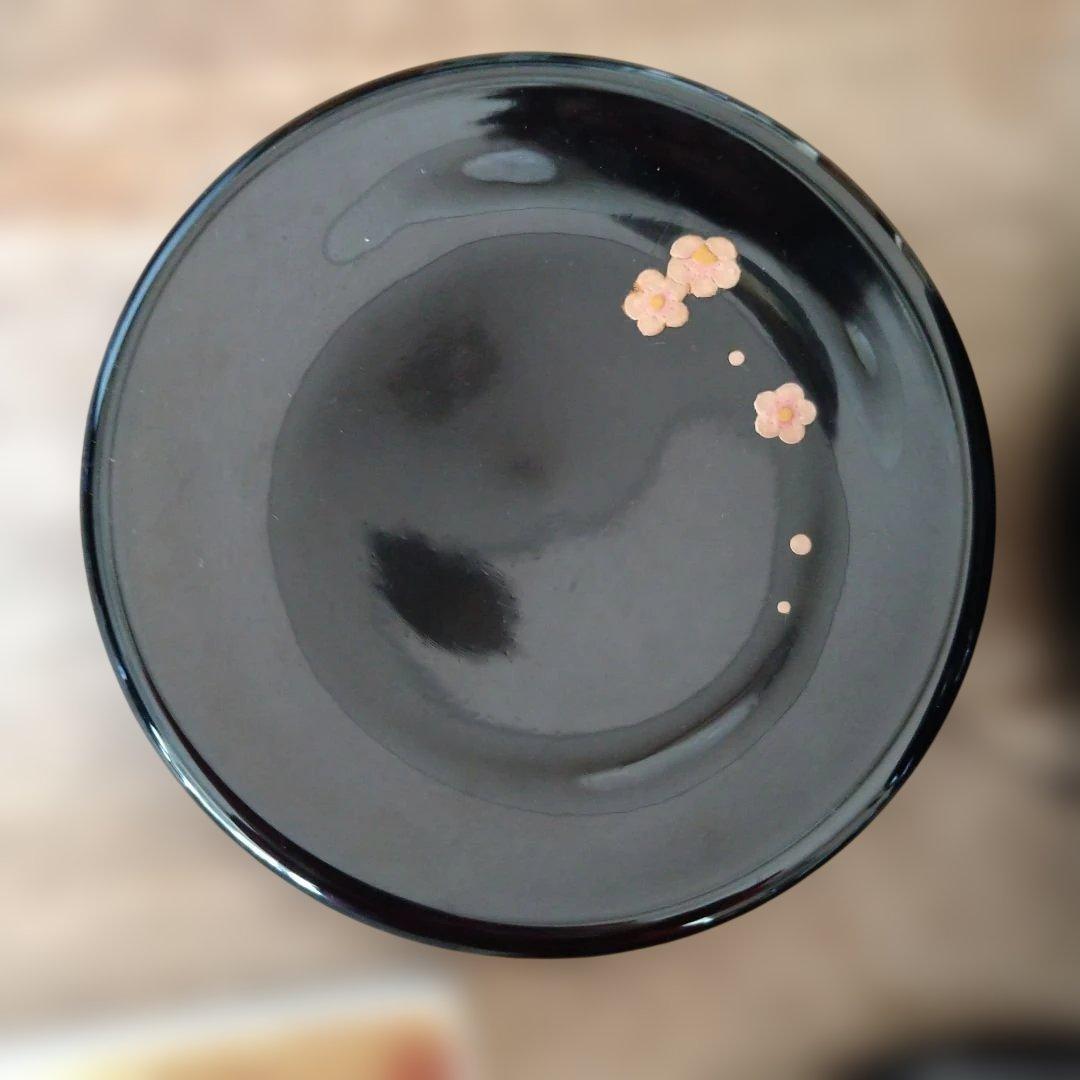 【未使用】琉球漆器 2段重箱或いは菓子器 皿5枚 フォーク5本セット