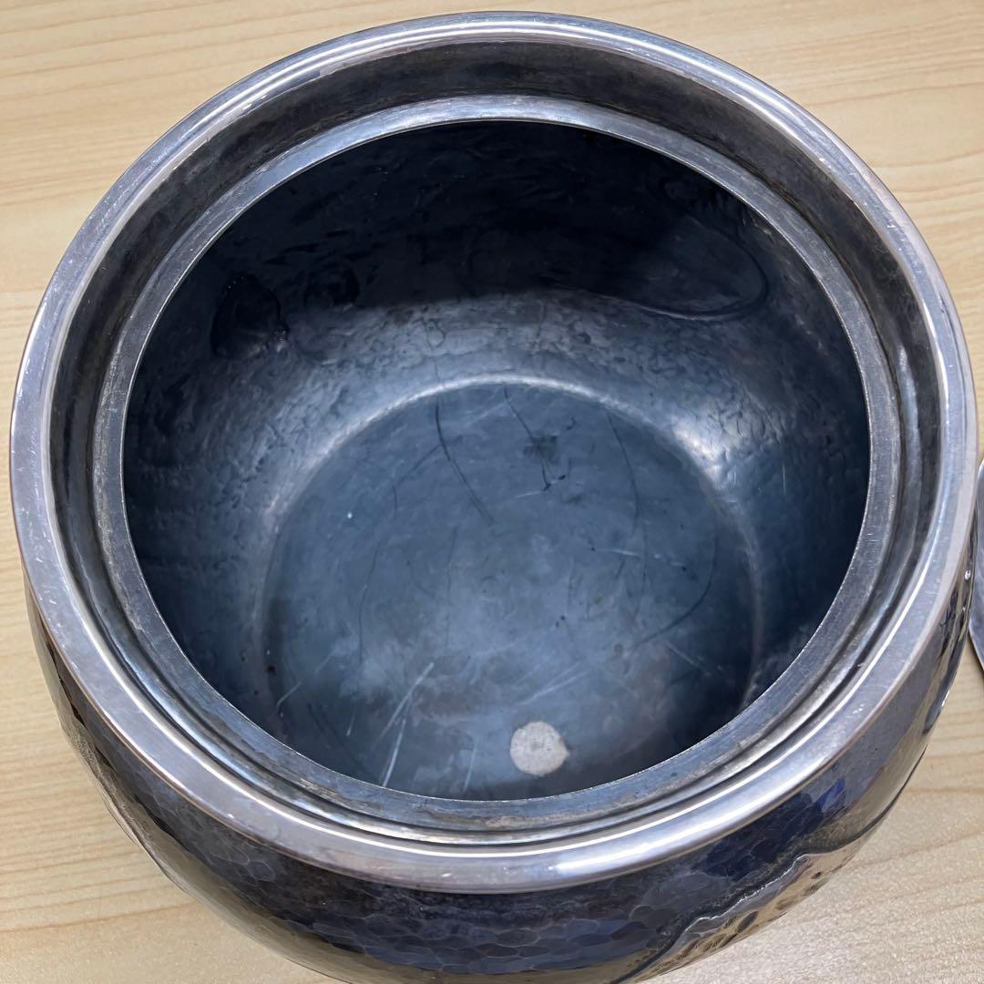純銀製　茶道具　健水　松栄堂