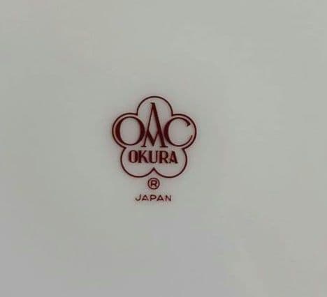 【美品】大倉陶園 ブルーローズ（8011）　花型　26cm ミート皿 ほぼ純金縁