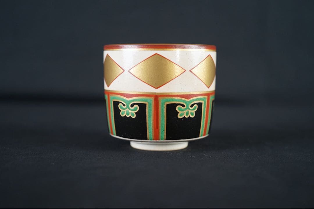 色絵金銀菱重茶碗 野々村仁清写 MOA美術館 共箱 茶器 茶道具