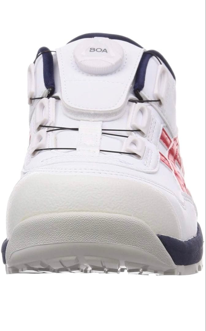 新品未使用！ASICS BOAシステム安全靴 ホワイト/レッド/ネイビー