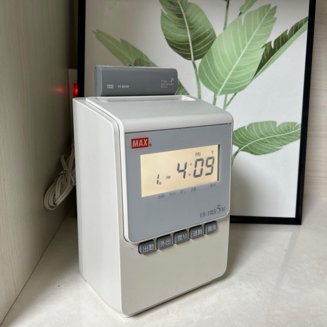 MAX ER-110S5Wタイムレコーダー通電確認のみ