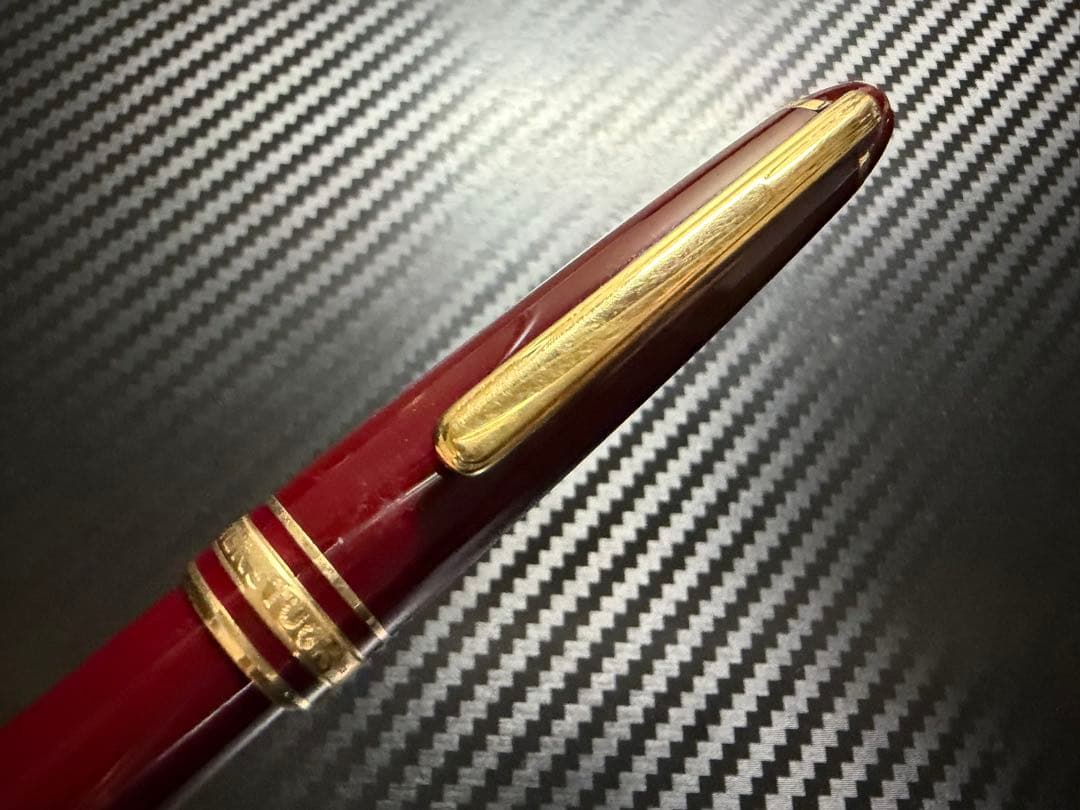 美品 モンブラン マイスターシュテュック 144 EF ボルドー 中白 万年筆