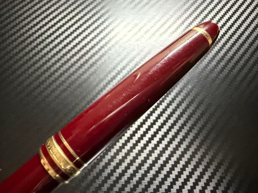 美品 モンブラン マイスターシュテュック 144 EF ボルドー 中白 万年筆