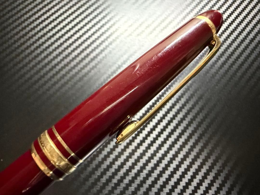 美品 モンブラン マイスターシュテュック 144 EF ボルドー 中白 万年筆