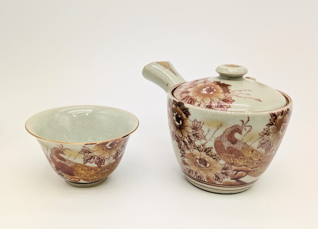 【希少・共箱付】香蘭社 茶器揃 2セット 金彩 赤絵 美品