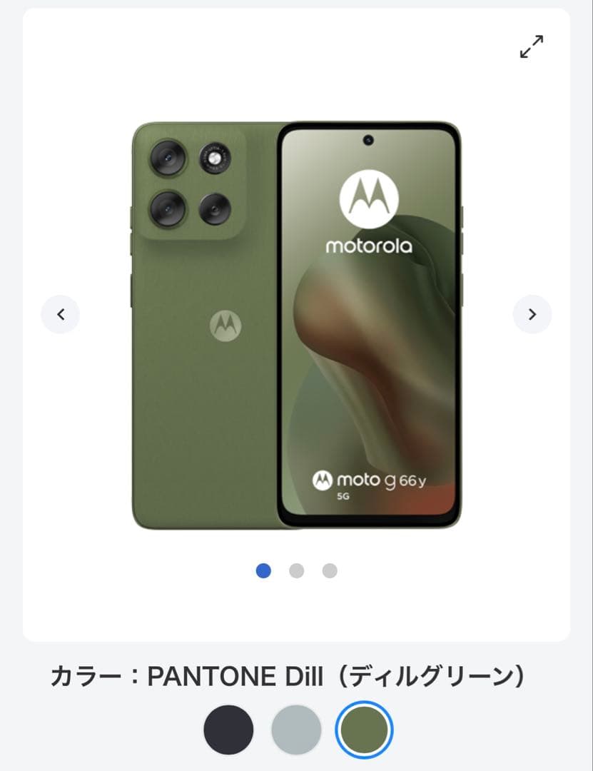 【ディルグリーン】motorola moto g66y 5G【新品未使用】
