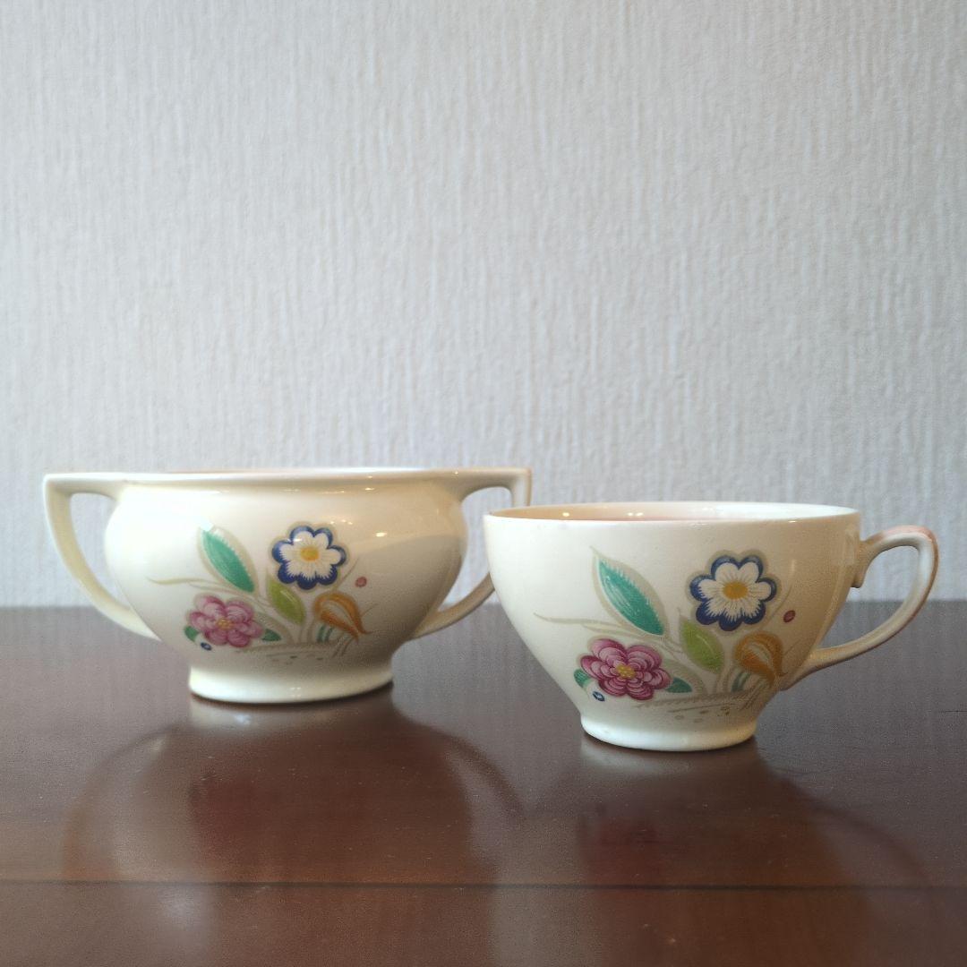 美品＊スージークーパー＊ノーズゲイ蓋なしジャムポット＊ソーサーなしカップ