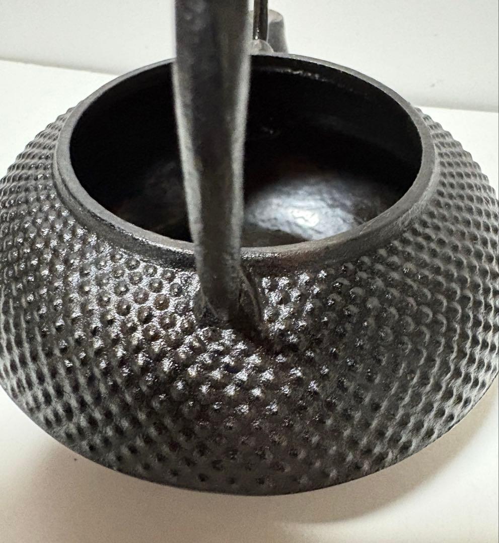 南部鉄器 照光堂 急須 0.6L アラレ模様 ホーロー加工 伝統工芸 美品