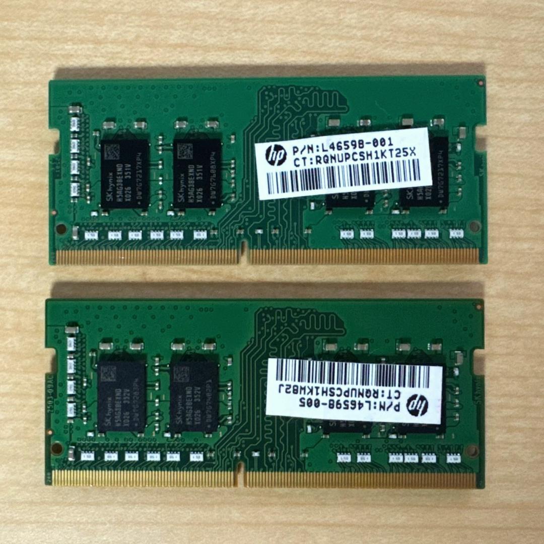 07【SK hynix】 8GB×2枚 /ノートPC用 メモリ DDR4