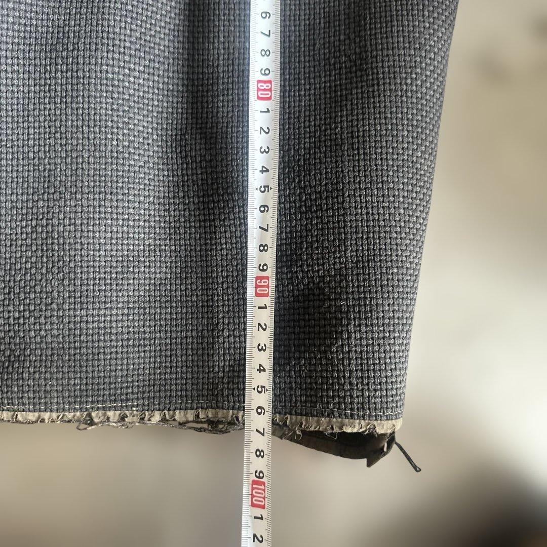 超希少品❣️刺し子　長半纏コート消防　枷染め 伝統的な日本の作業着 黒赤ストライプ