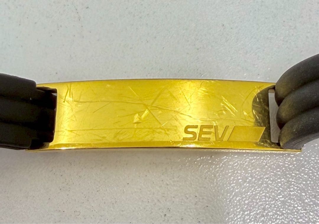 SEVラインブレスレット2G(中古品、ブラック、sサイズ)