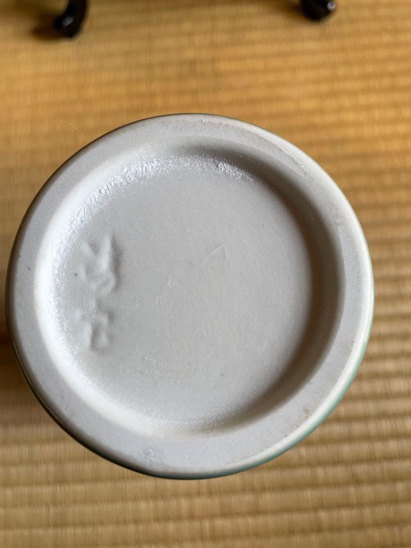 青磁 鳳凰耳付花入