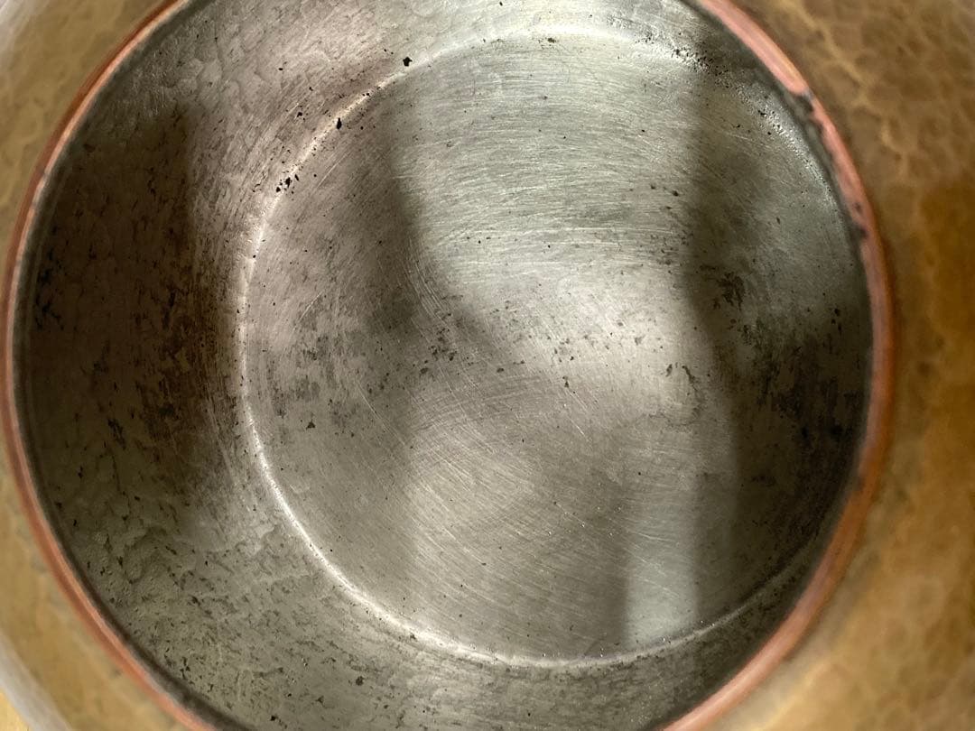 北越堂 銅製 薬缶 鎚起銅器 鎚目 茶道具