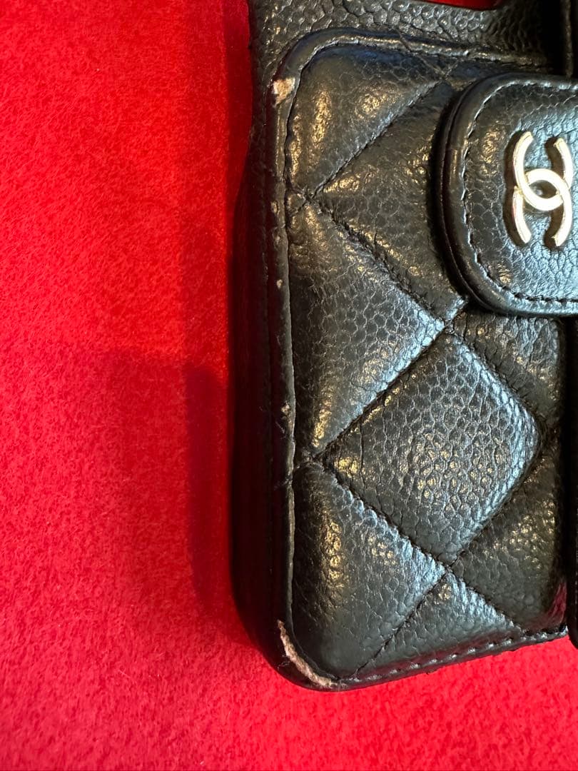 CHANEL正規品✴︎スマホケース14Proブラック