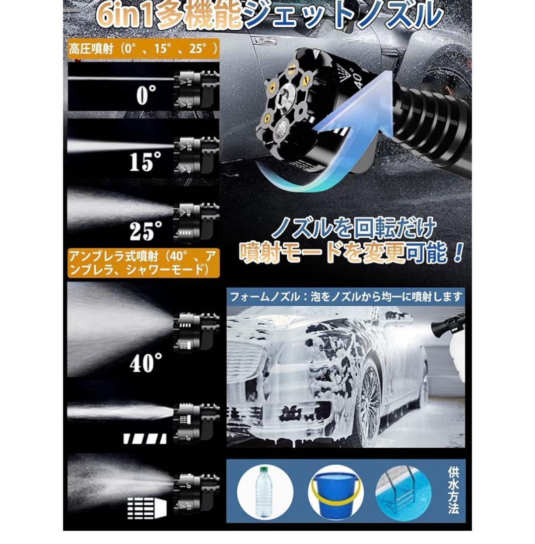 高圧洗浄機 コードレス 充電式 家庭用 洗車