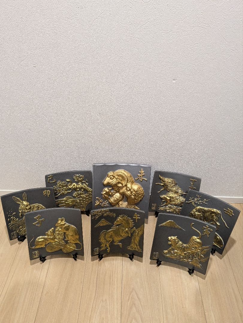 丙午瓦 干支瓦 置物 飾り Zodiac Roof Tile縁起物 瓦 置物