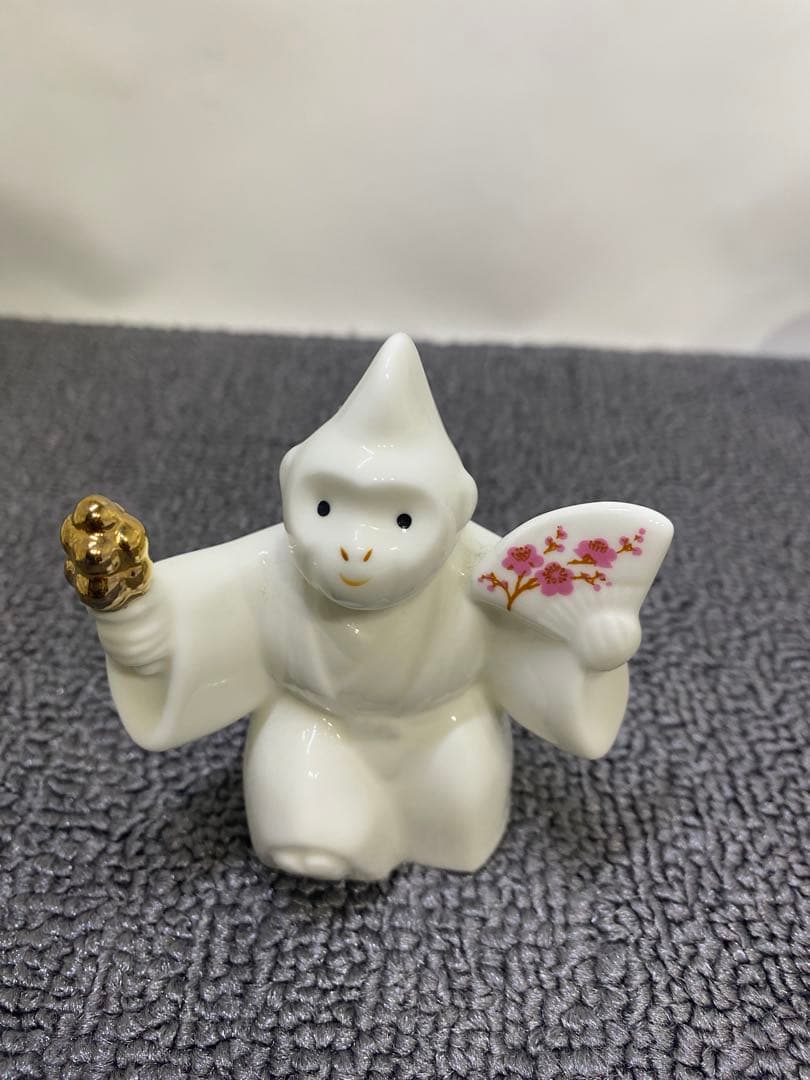 陶器製ホワイト動物置物12点セット