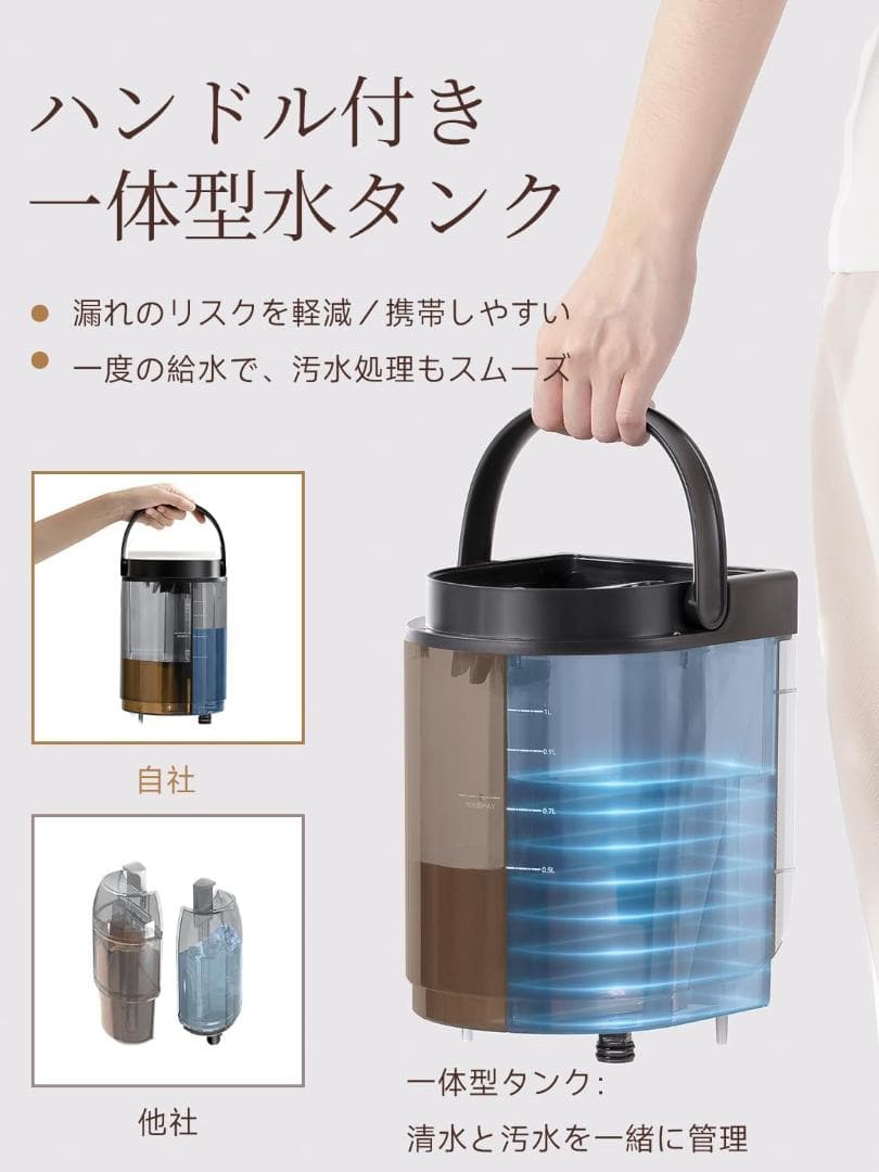 UWANT 布洗浄機 12KPa 強力吸引力 2-in-1 大容量水タンク 電動