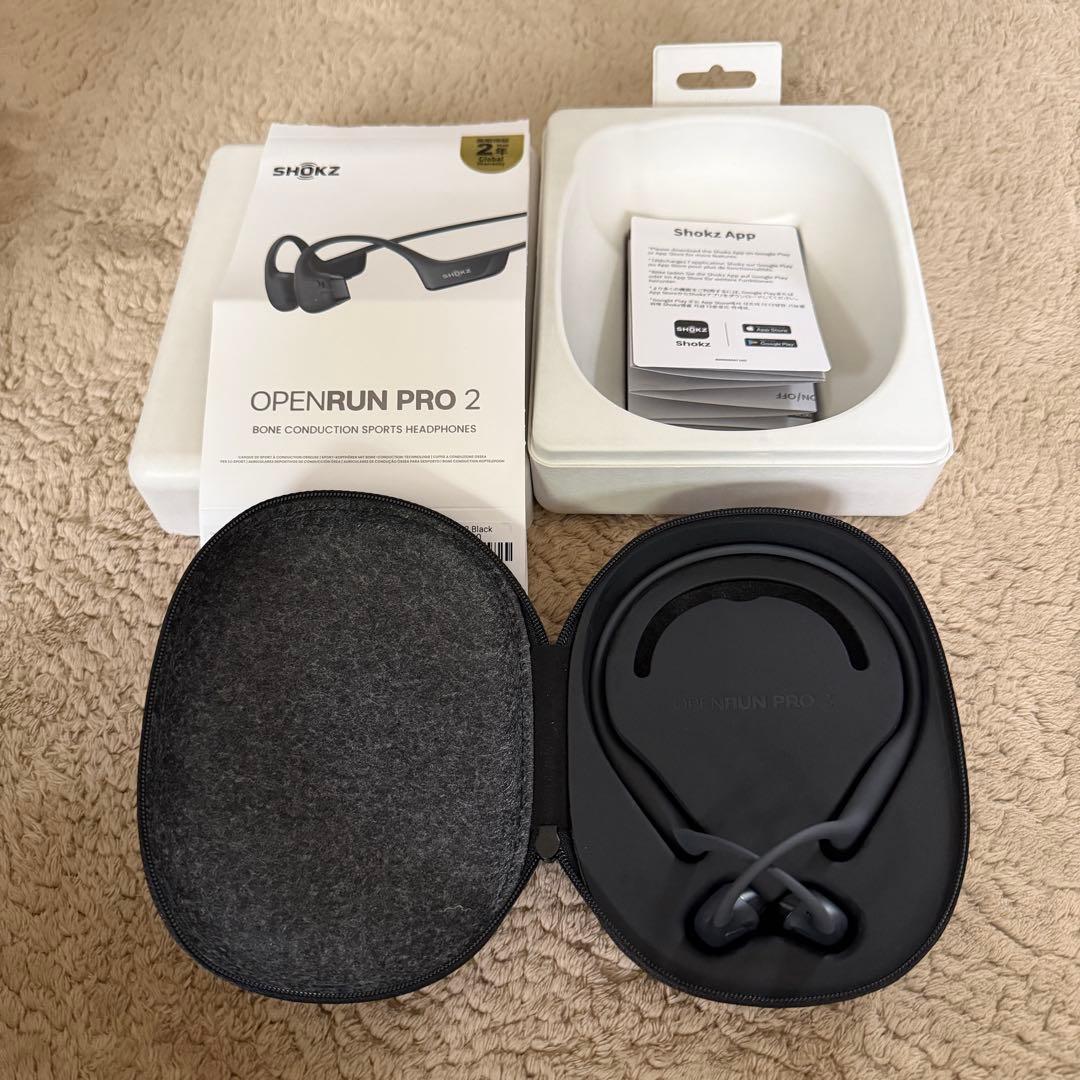 特別お値引き⭐︎美品ほぼ未使用骨伝導イヤホン OpenRun Pro 2 ブラック