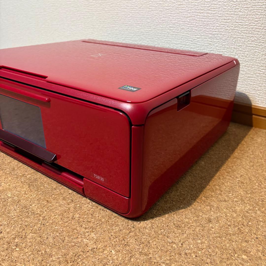 【美品】総印刷480枚！インク新品！Canon プリンター TS8130 レッド