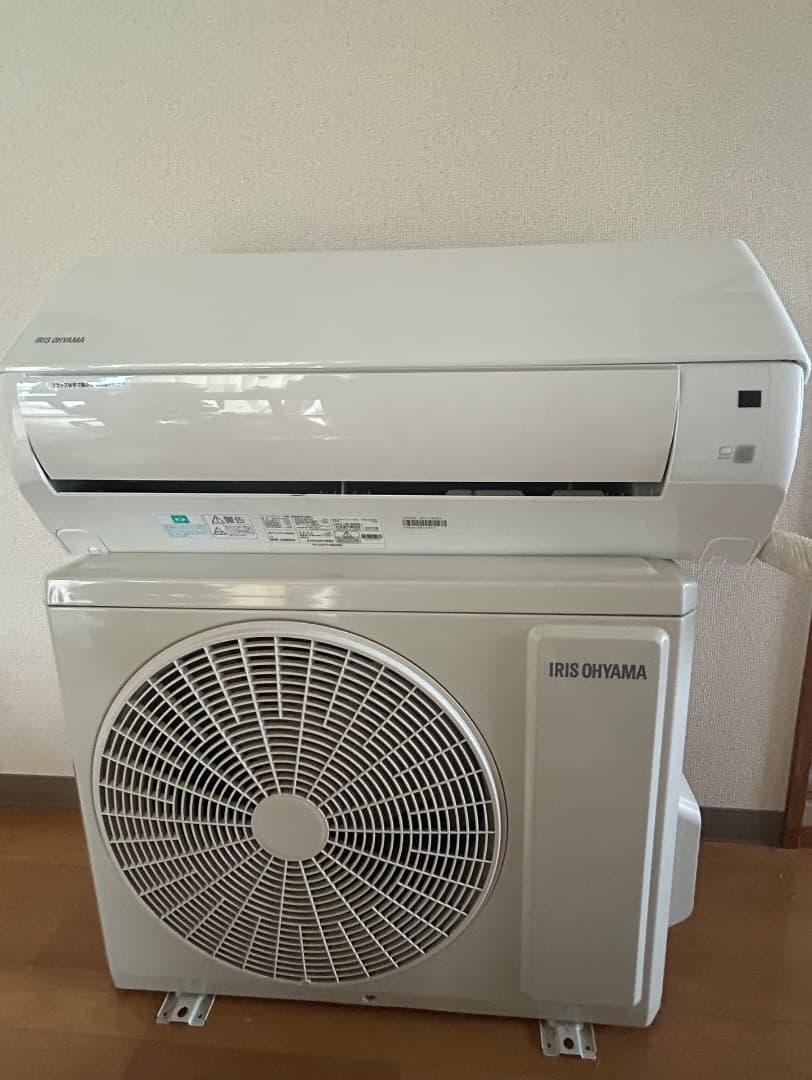 アイリスオーヤマ6畳ルームエアコン本体室外機リモコン2021年IHF-2205G