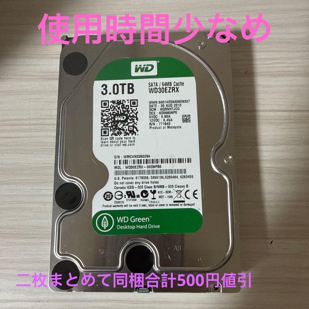 WD Green 3TB 3.5インチHDD WD30EZRX（34）