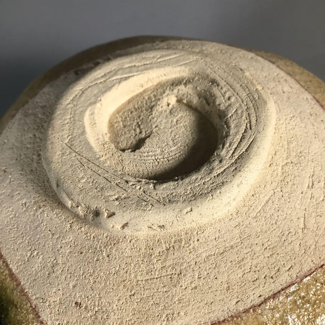 Ｍ９３６　茶碗　『美濃焼』『曽我伯庵造』『黄瀬戸茶碗』　抹茶碗　共箱　茶道具