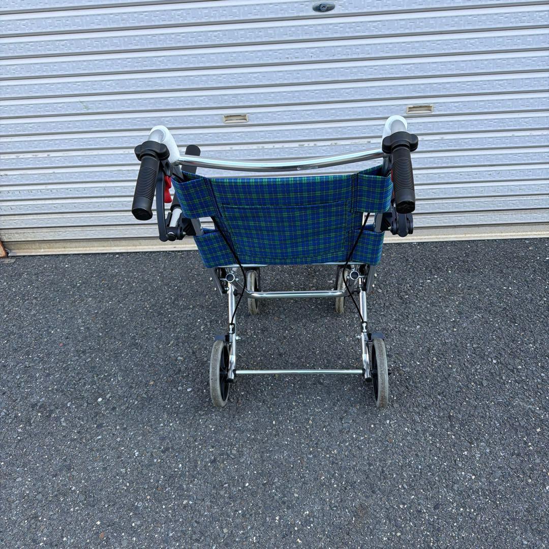 軽量 折りたたみ 介助式車椅子 バッグ付 美品【A-268】