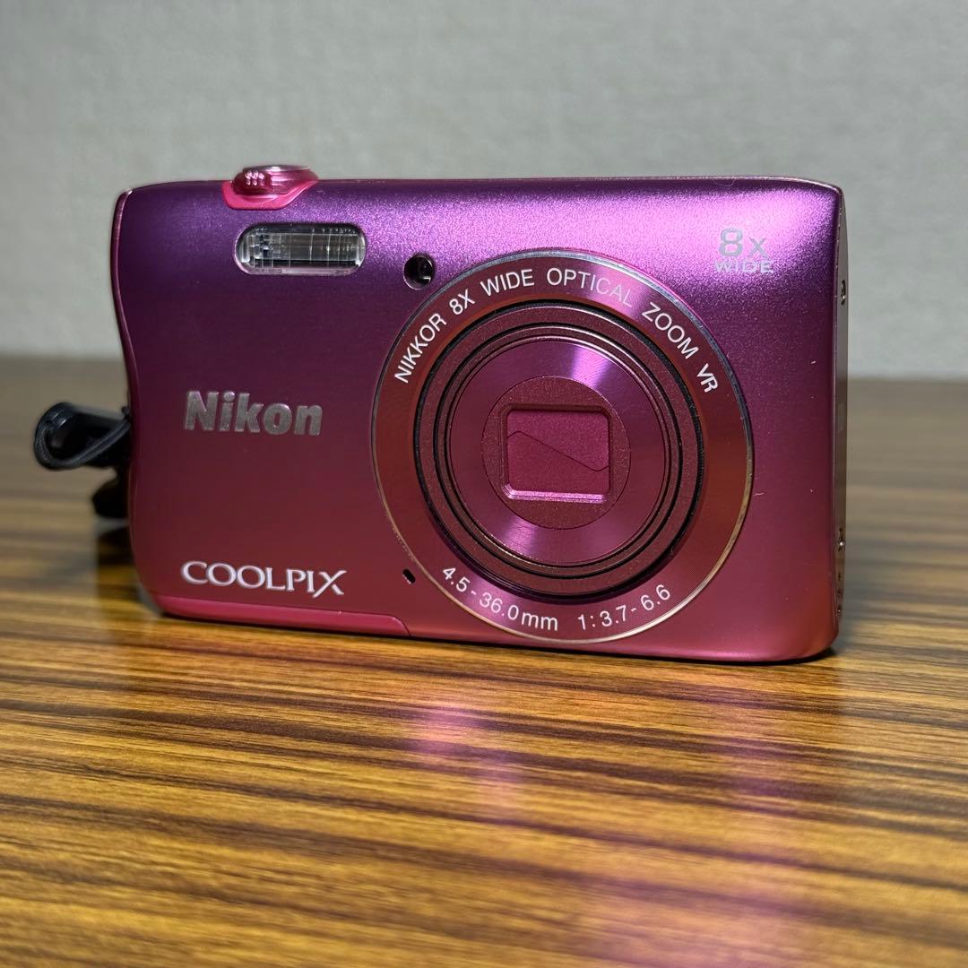 Nikon COOLPIX S3700 ピンク Wi-Fi 付属品あり