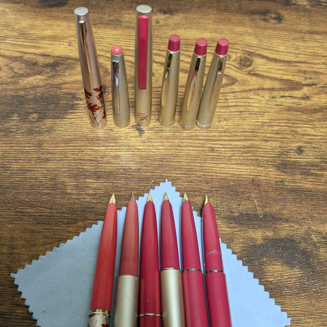 PILOTジャンク ピンク万年筆 6本まとめ 14k 鉄ニブ