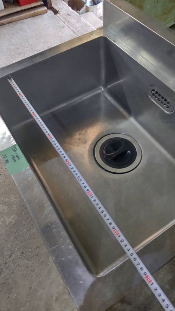 ☆地域限定送料無料☆工場整備品☆一槽シンク　幅750 ステンレス　業務用