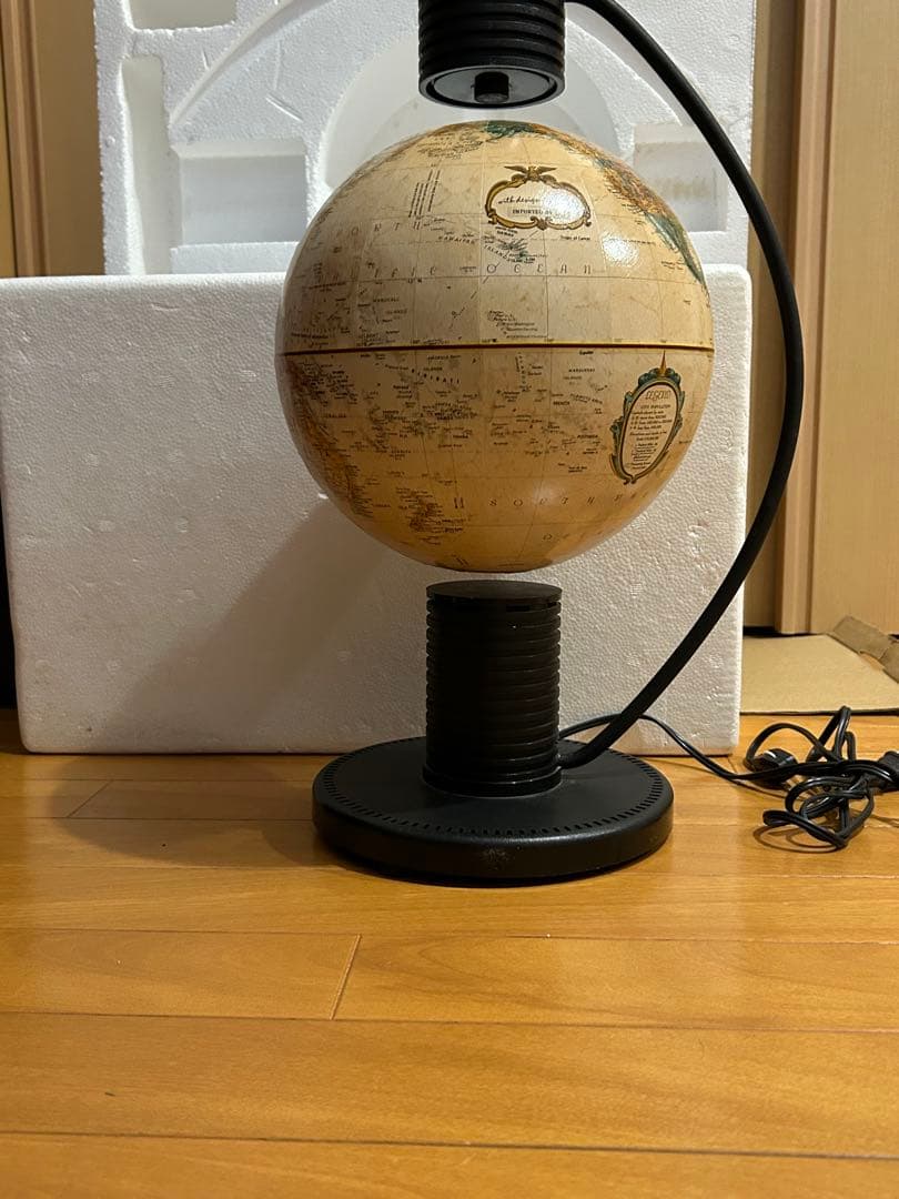 直径約23cm 磁力で浮かぶ　浮遊する地球儀 No.2 新品同様